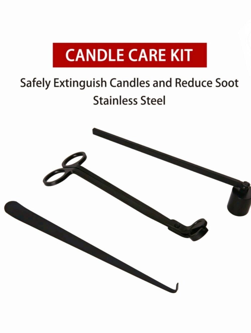Better Homes And Gardens Black Candle Care Kit - Trimmer, Snuffer, Dipper - Picture 3 of 10